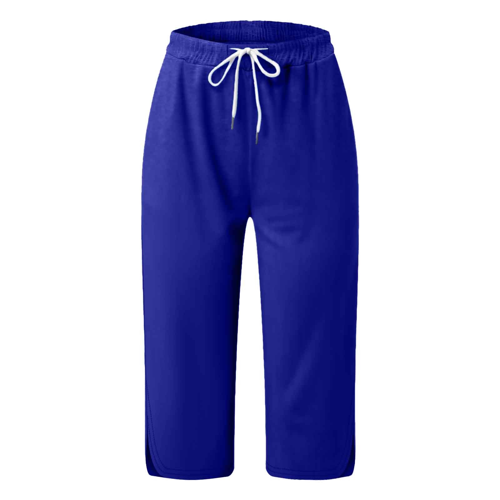 thumbnail image 4 of Pantalones capri de color liso y cintura media para niñas: pantalones informales elásticos y estilizantes, 4 of 5